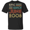 Epic Since June 2008 Vintage 14th Birthday Gifts Youth Youth Shirt | Teecentury.com