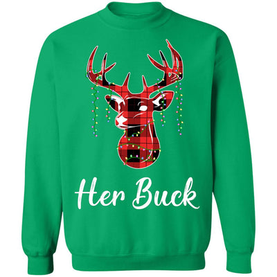 Her Buck Couples Matching Christmas Pajamas Costume Gift T-Shirt & Sweatshirt | Teecentury.com