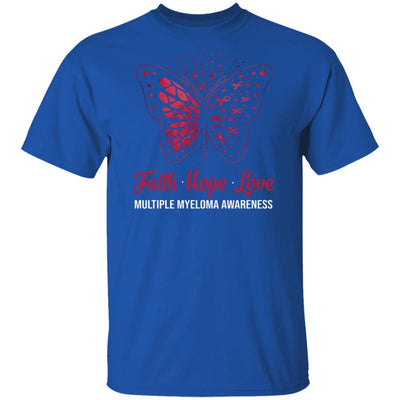 Faith Hope Love Butterfly Multiple Myeloma Awareness T-Shirt & Hoodie | Teecentury.com