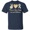 Peace Love Cure Lung Cancer Awareness T-Shirt & Hoodie | Teecentury.com
