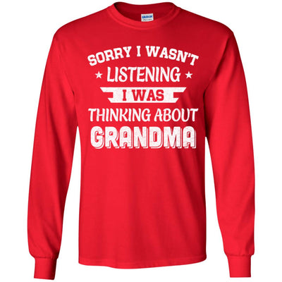 Sorry Not Listening Thinking About Grandma Funny Kids Youth Youth Shirt | Teecentury.com