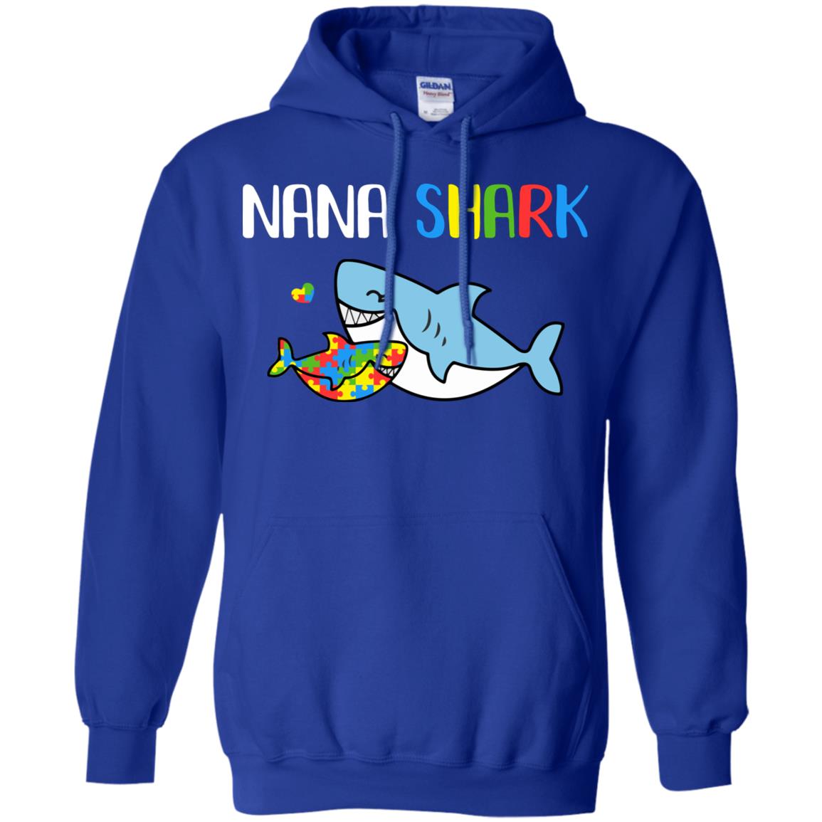 Nana Shark Support Autism Awareness For Grandchild T-Shirt & Hoodie | Teecentury.com