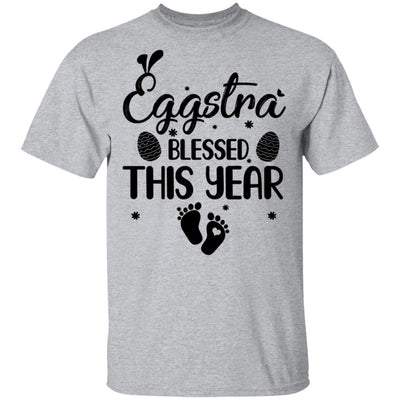 Womens Eggstra Blessed This Year Costume Funny Easter Pregnancy T-Shirt & Tank Top | Teecentury.com