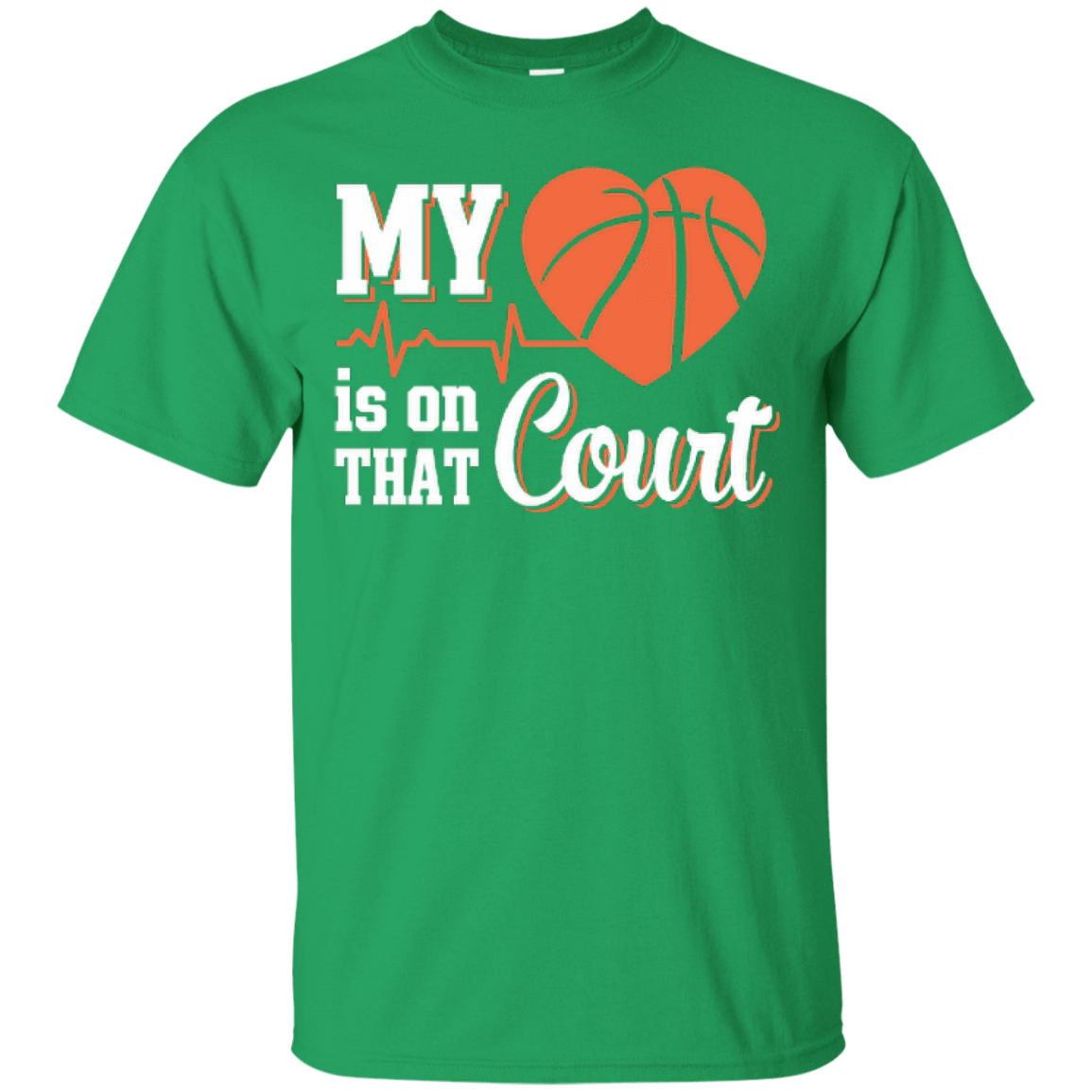 My Heart Is On That Court Basketball T-Shirt & Hoodie | Teecentury.com
