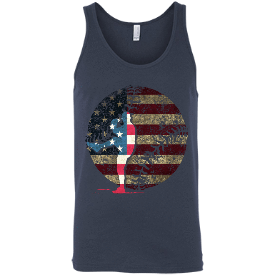 Pitcher Baseball America Flag T-Shirt & Hoodie | Teecentury.com