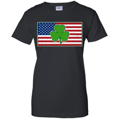 Shamrock Ireland USA Irish American Flag Gift T-Shirt & Hoodie | Teecentury.com