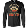Vintage Hold My Drink I Gotta Pet This Cat Funny Lover T-Shirt & Hoodie | Teecentury.com