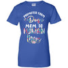 Floral Promoted From Dog Mom To Human Mom Gift T-Shirt & Tank Top | Teecentury.com