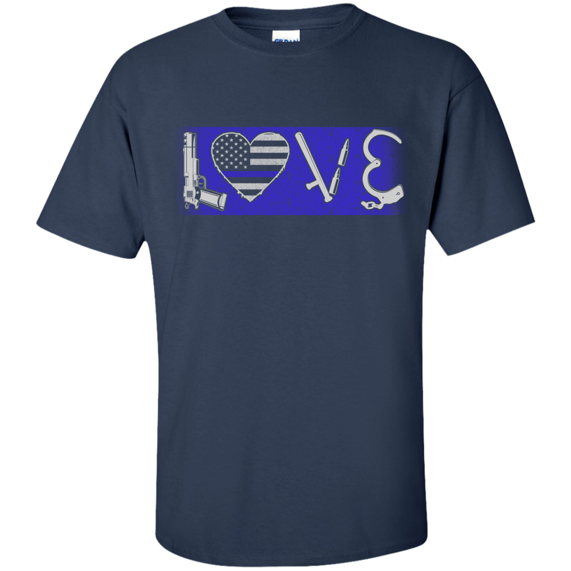 LOVE Thin Blue Line Police Officer T-Shirt & Hoodie | Teecentury.com
