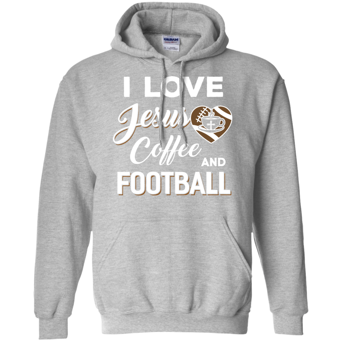 I Love Jesus Coffee & Football T-Shirt & Hoodie | Teecentury.com