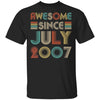 Awesome Since July 2007 Vintage 15th Birthday Gifts T-Shirt & Hoodie | Teecentury.com