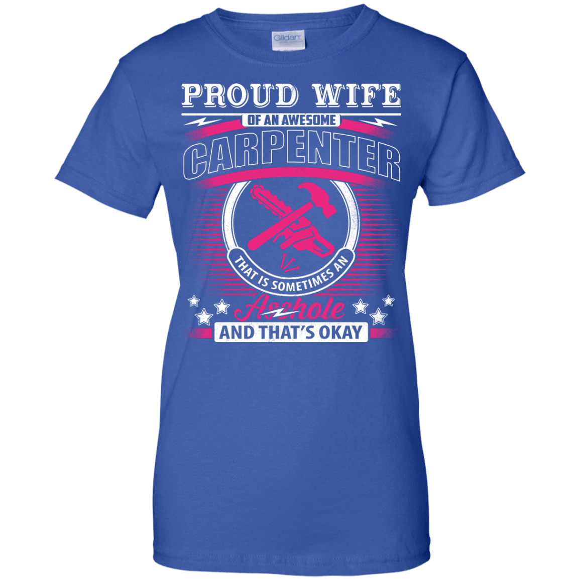 Proud Wife Of An Awesome Carpenter T-Shirt & Hoodie | Teecentury.com