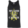 My God Is Bigger Than Cancer Yellow Awareness Ribbon T-Shirt & Hoodie | Teecentury.com