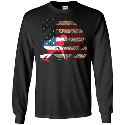 Tackle Football America Flag T-Shirt & Hoodie | Teecentury.com