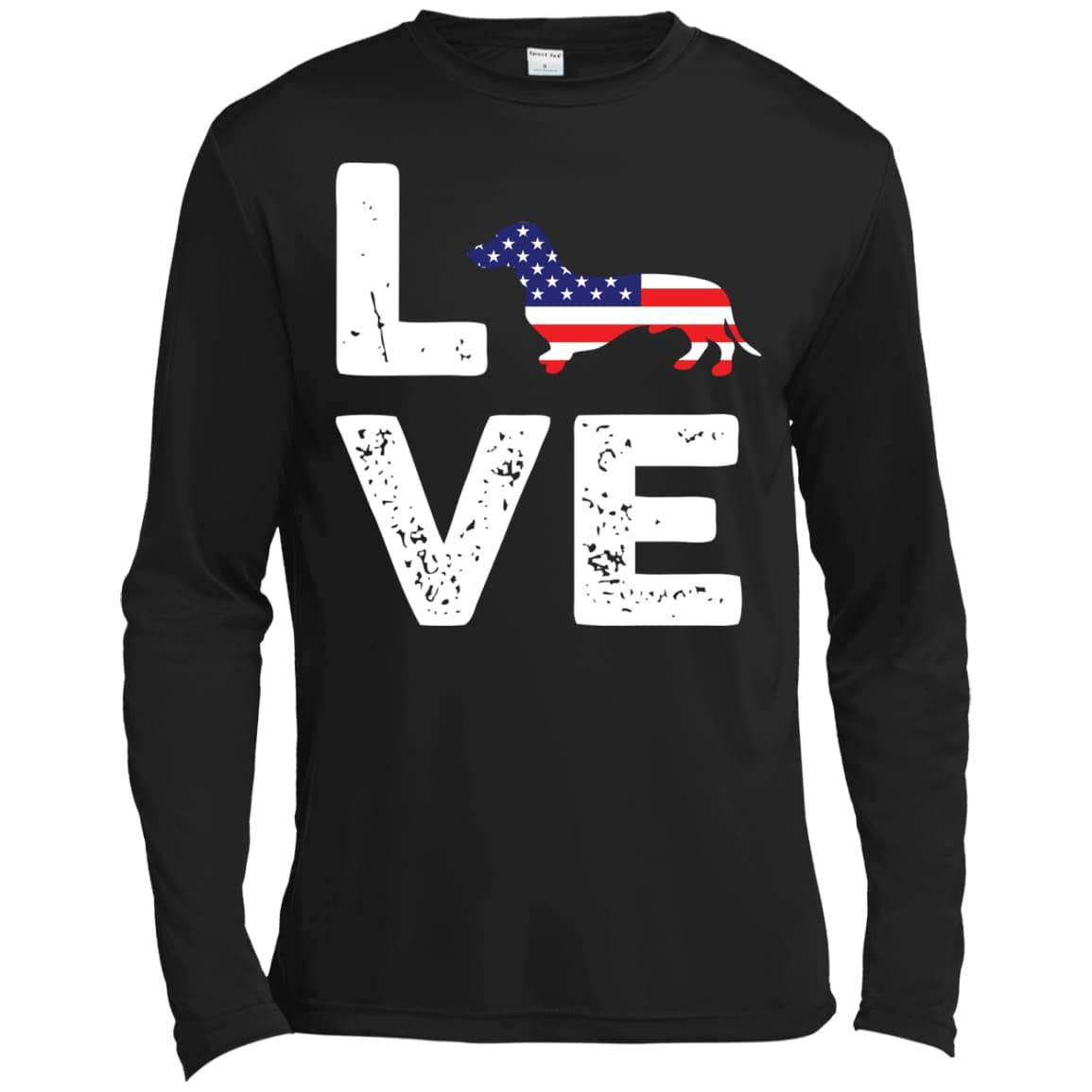 American Flag Dog Wiener Love T-Shirt & Hoodie | Teecentury.com