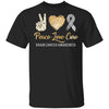 Peace Love Cure Brain Cancer Awareness T-Shirt & Hoodie | Teecentury.com