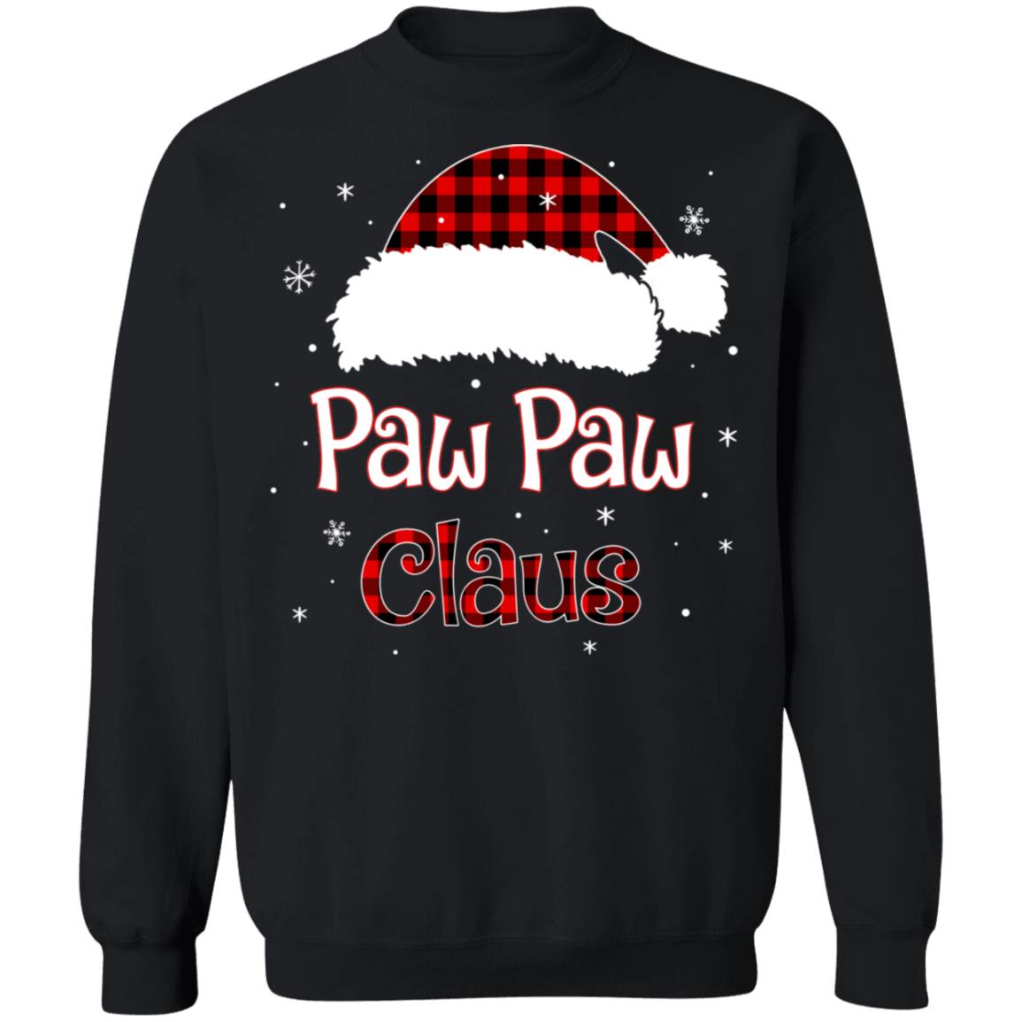 Santa Paw Paw Claus Red Plaid Family Pajamas Christmas Gift T-Shirt & Sweatshirt | Teecentury.com