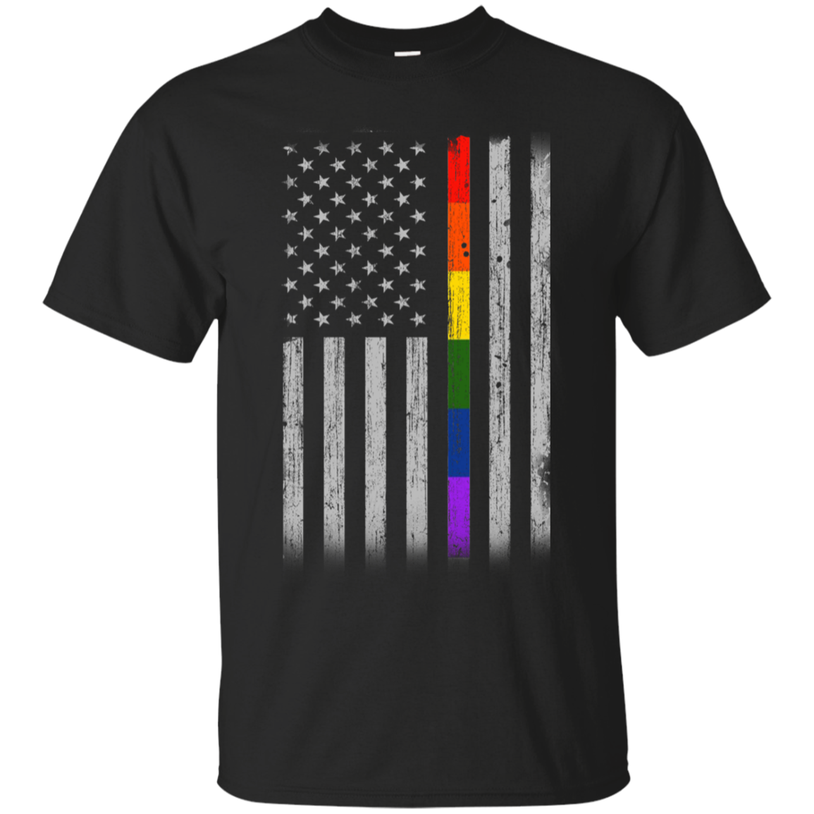 Rainbow Lesbian Gay Pride LGBT America Flag T-Shirt & Hoodie | Teecentury.com