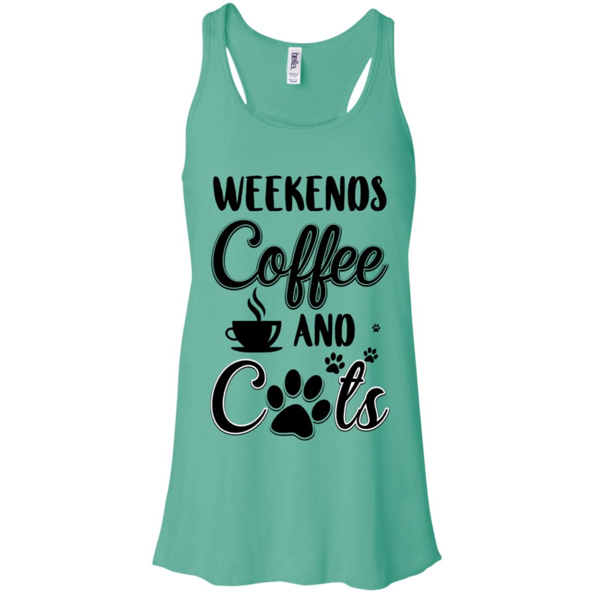 Weekends Coffee And Cats Lover Gifts T-Shirt & Tank Top | Teecentury.com