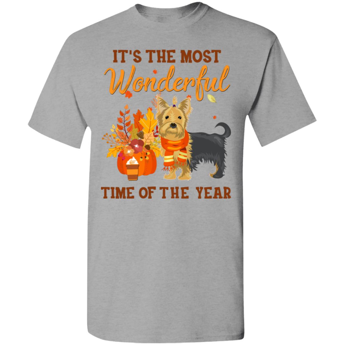 Yorkie Autumn It's The Most Wonderful Time Of The Year T-Shirt & Hoodie | Teecentury.com