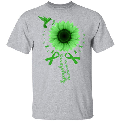 Hummingbird Sunflower Green Ribbon Lymphoma Awareness T-Shirt & Hoodie | Teecentury.com