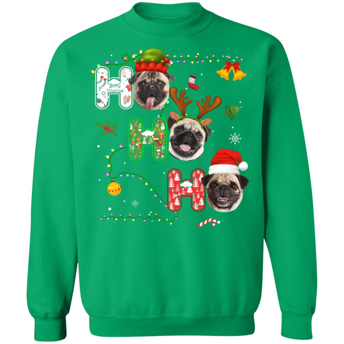 Christmas Ho Ho Ho Pug Lover Funny Xmas Gift T-Shirt & Sweatshirt | Teecentury.com