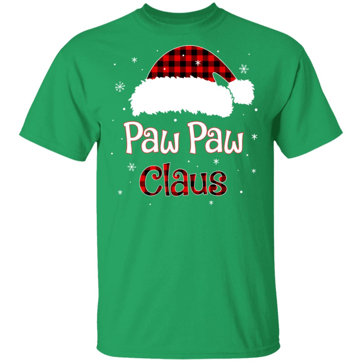 Santa Paw Paw Claus Red Plaid Family Pajamas Christmas Gift T-Shirt & Sweatshirt | Teecentury.com