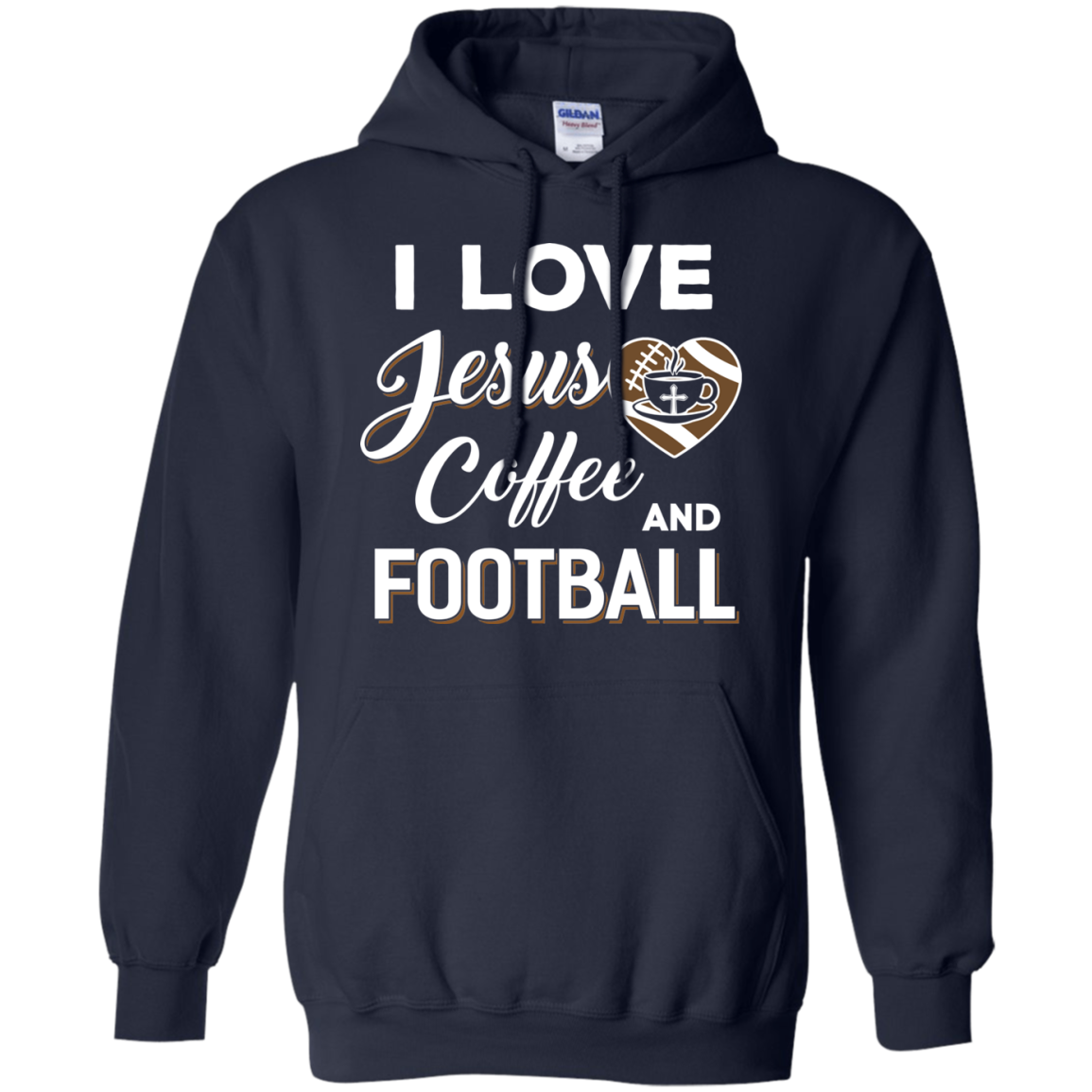 I Love Jesus Coffee & Football T-Shirt & Hoodie | Teecentury.com