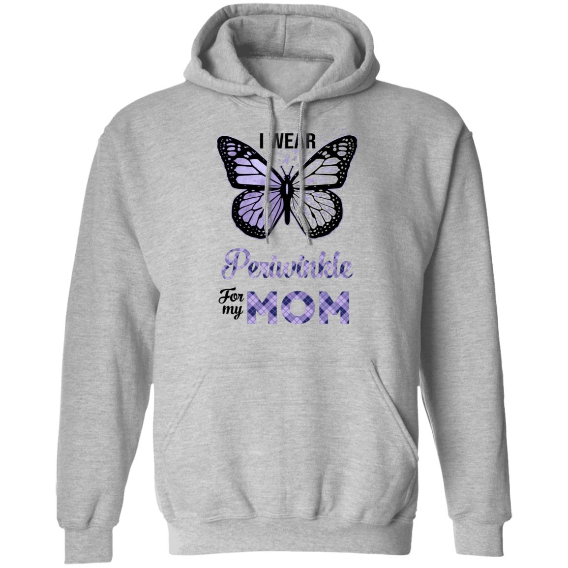 I Wear Periwinkle For My Mom Butterfly Stomach Cancer T-Shirt & Hoodie | Teecentury.com