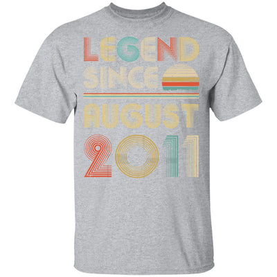 Legend Since August 2011 Vintage 11th Birthday Gifts Youth Youth Shirt | Teecentury.com
