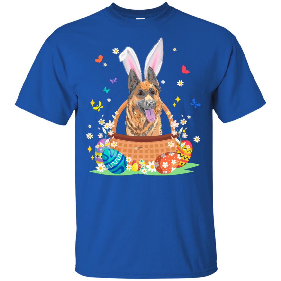 German Shepherd Bunny Hat Rabbit Easter Eggs T-Shirt & Hoodie | Teecentury.com