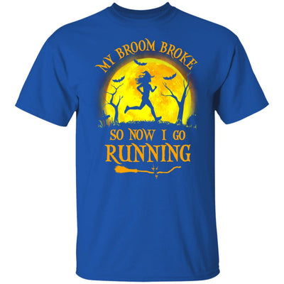 Funny Halloween My Broom Broke So Now I Go Running T-Shirt & Tank Top | Teecentury.com