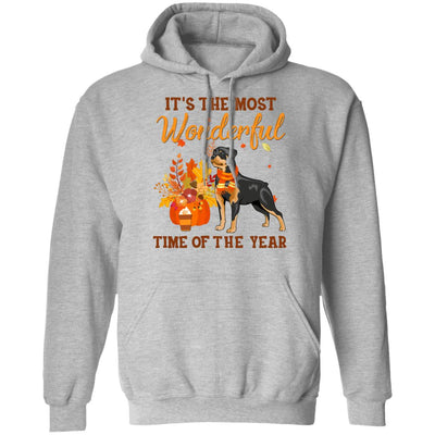 Rottweiler Autumn It's The Most Wonderful Time Of The Year T-Shirt & Hoodie | Teecentury.com