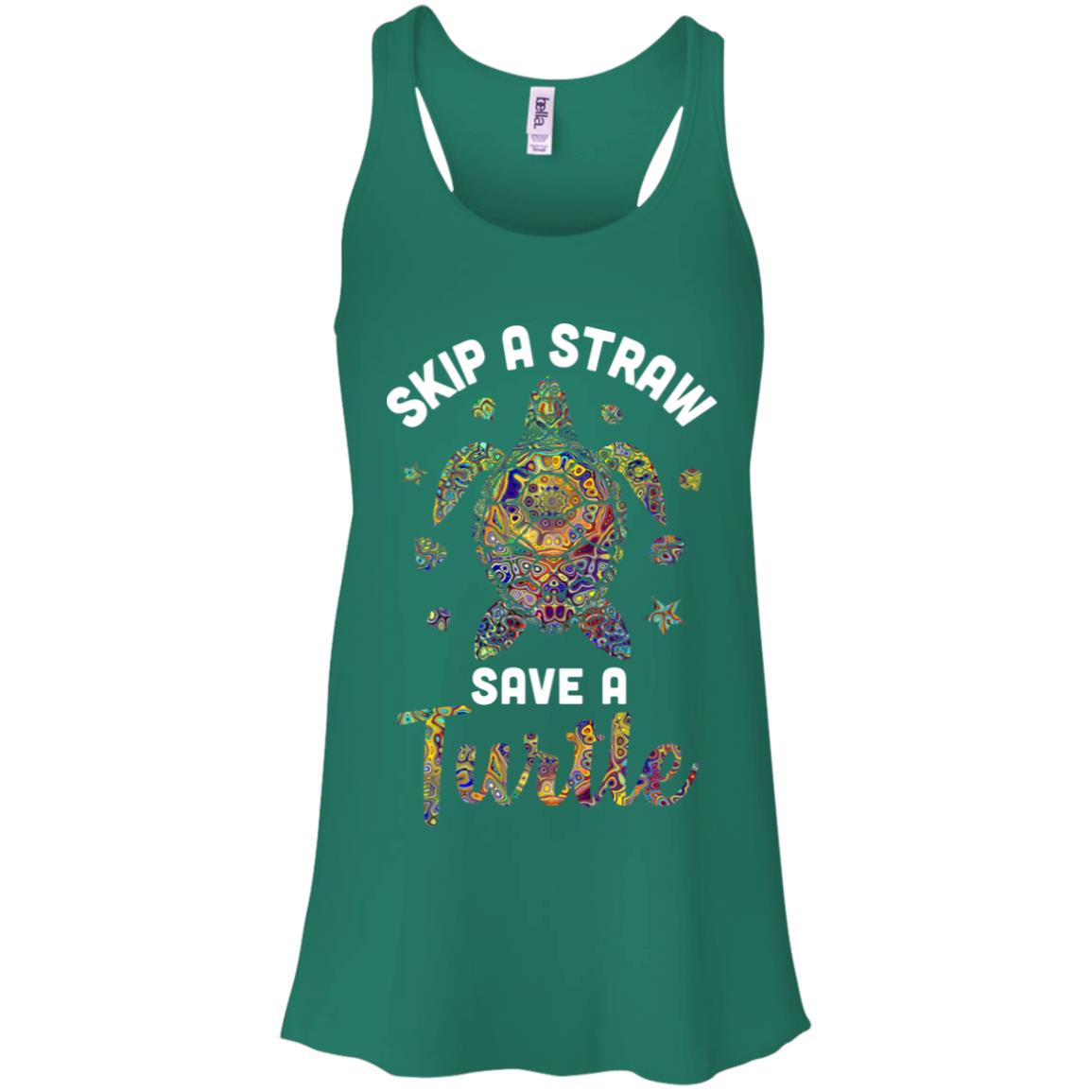 Hippie Skip A Straw Save A Turtle T-Shirt & Tank Top | Teecentury.com