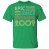 Epic Since September 2009 Vintage 13th Birthday Gifts Youth Youth Shirt | Teecentury.com