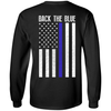 BACK THE BLUE Thin Blue Line Flag T-Shirt & Hoodie | Teecentury.com