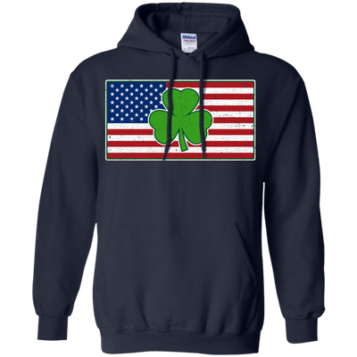 Shamrock Ireland USA Irish American Flag Gift T-Shirt & Hoodie | Teecentury.com