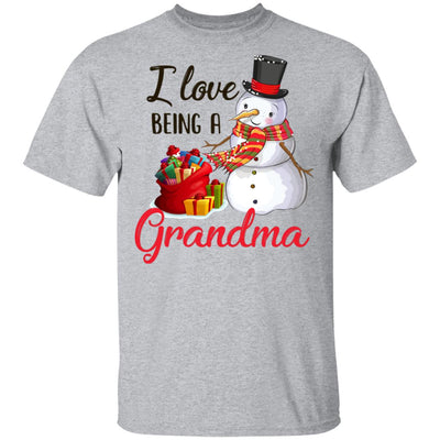 I Love Being A Grandma Snowman Gift For Christmas Day T-Shirt & Sweatshirt | Teecentury.com