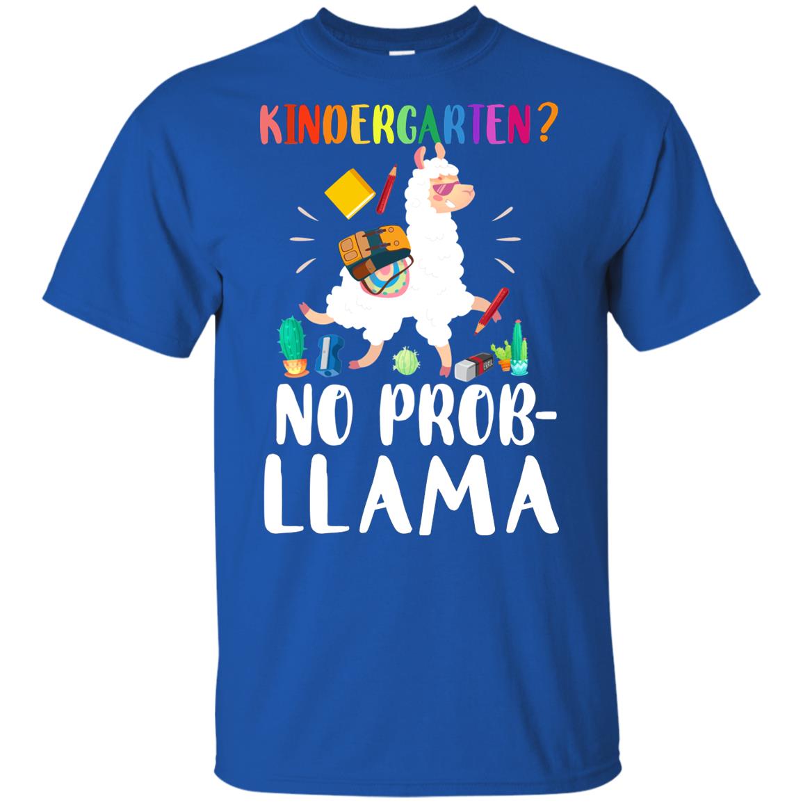 Kindergarten No Prob Llama Funny First Day Of School Youth Youth Shirt | Teecentury.com