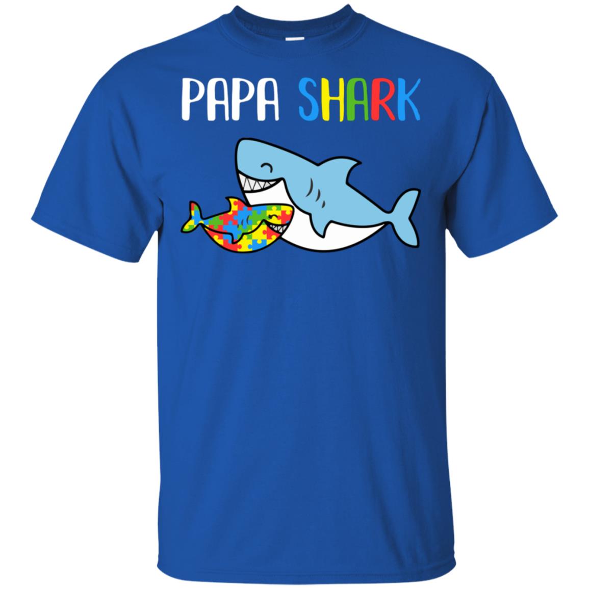 Papa Shark Support Autism Awareness For Grandchild T-Shirt & Hoodie | Teecentury.com