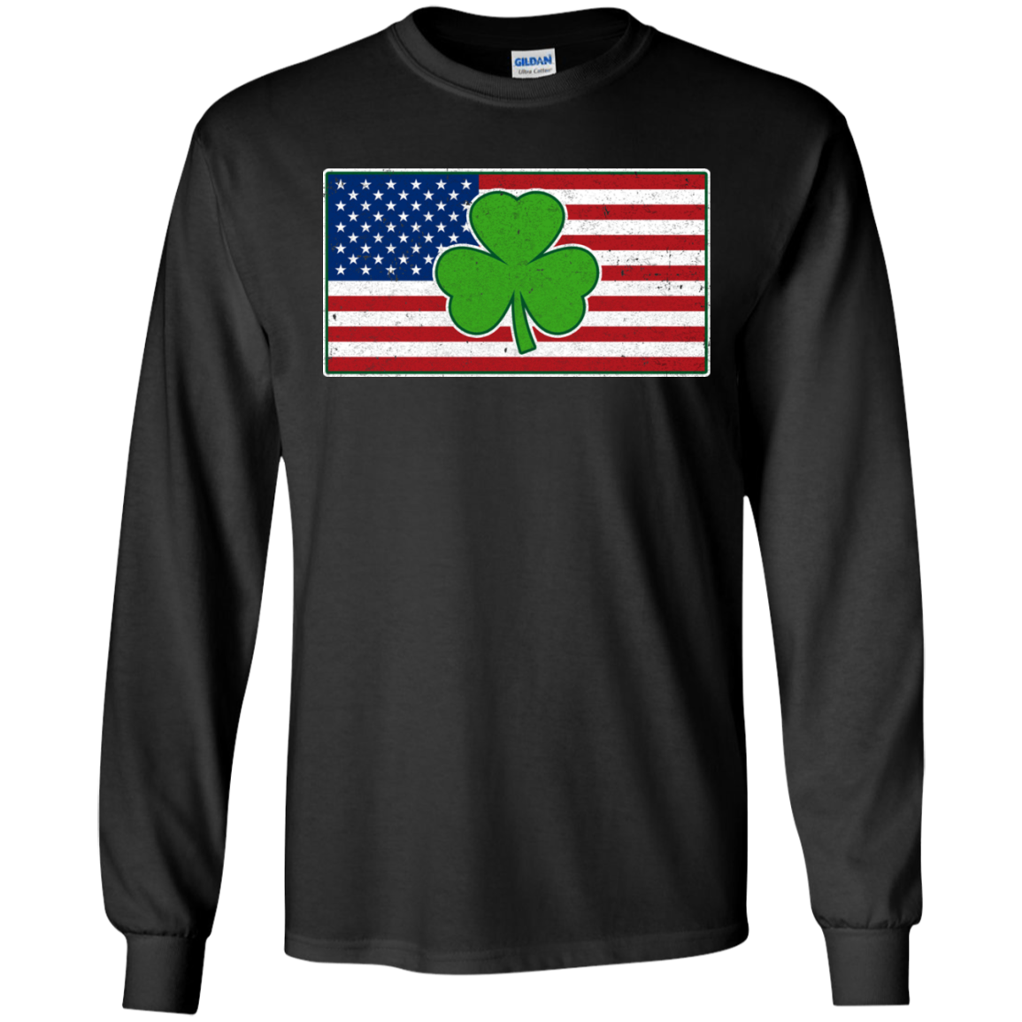 Shamrock Ireland USA Irish American Flag Gift T-Shirt & Hoodie | Teecentury.com