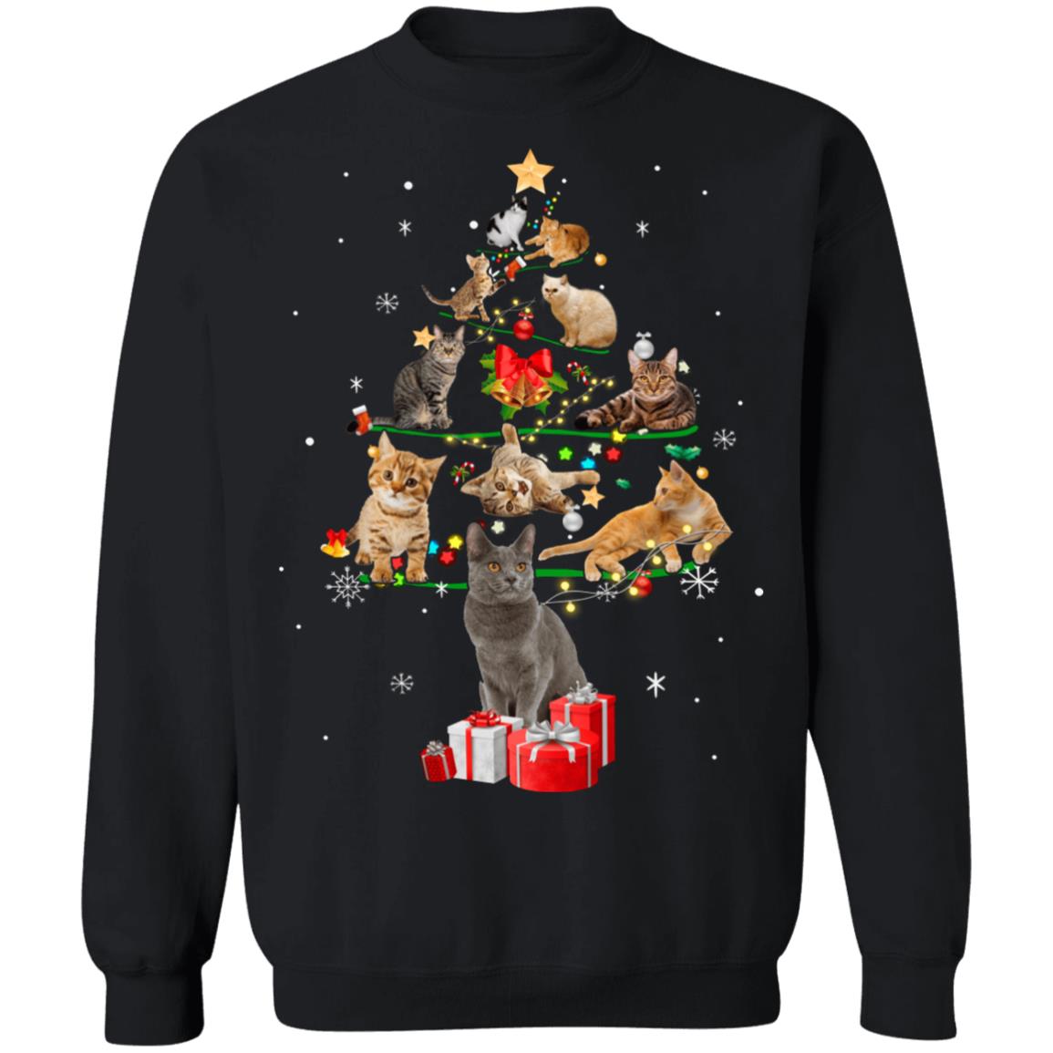 Funny Cats Christmas Tree Ornament Decor Gift T-Shirt & Sweatshirt | Teecentury.com
