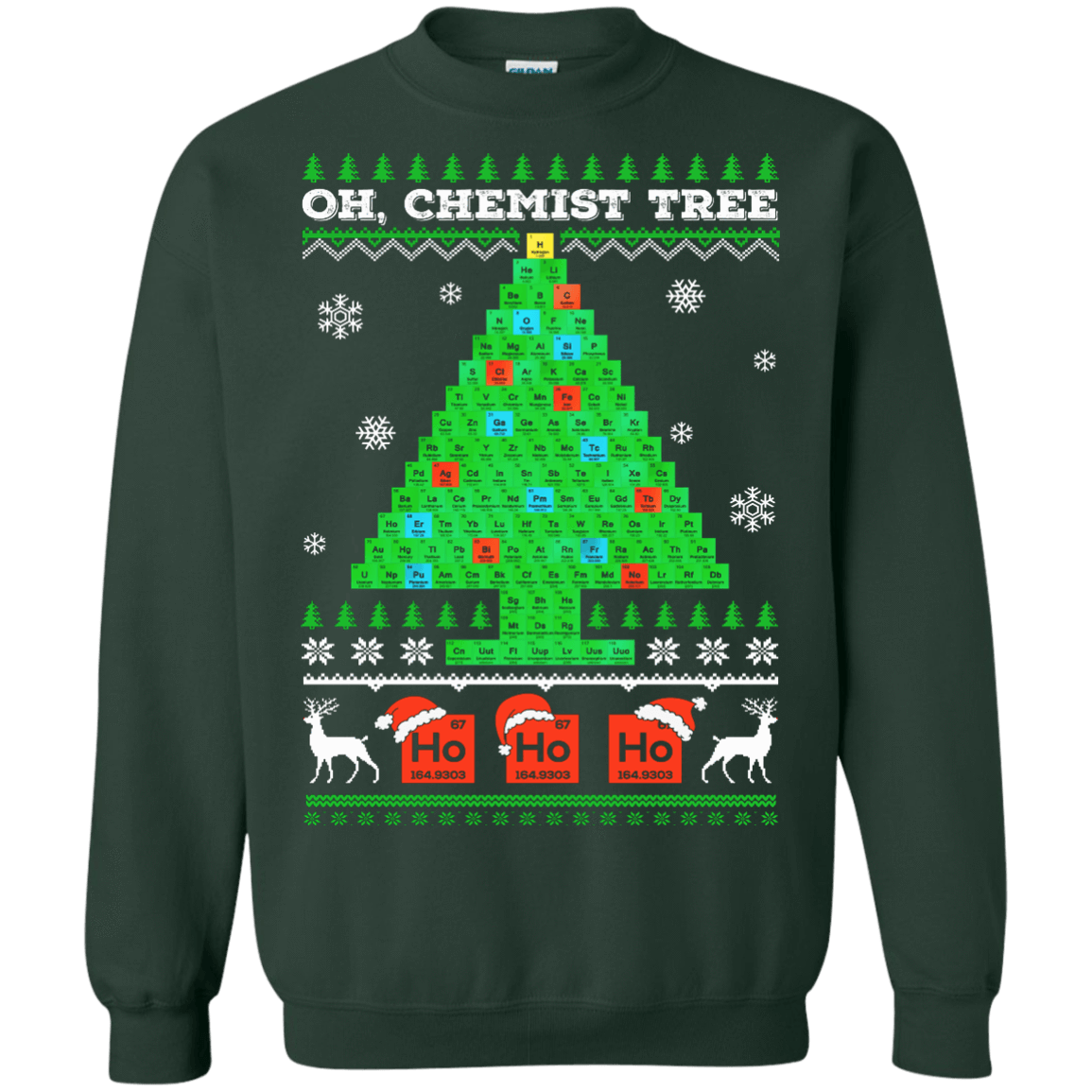 Oh Chemistry Tree Science Christmas Ugly Sweater Shirt