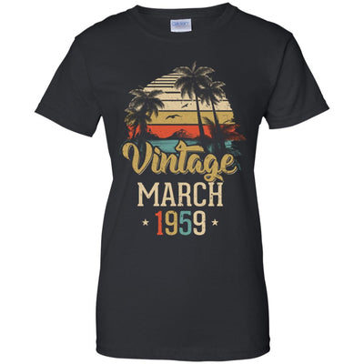 Retro Classic Vintage March 1959 63th Birthday Gift T-Shirt & Hoodie | Teecentury.com