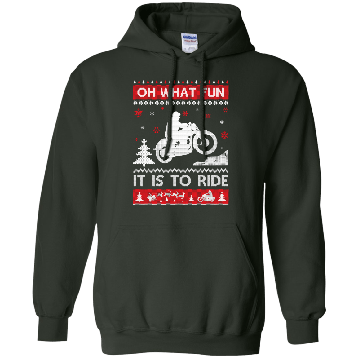 Motorcycle Sweater Christmas Oh What Fun It Is To Ride T-Shirt & Hoodie | Teecentury.com