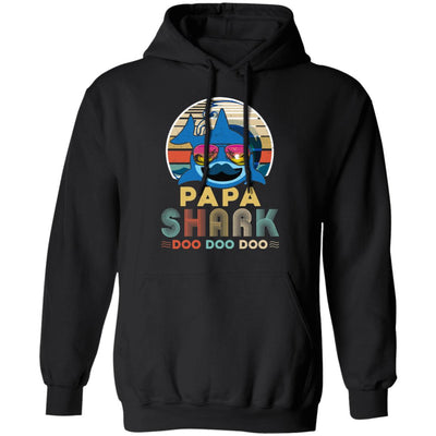 Retro Vintage Papa Shark Doo Doo Doo T-Shirt & Hoodie | Teecentury.com