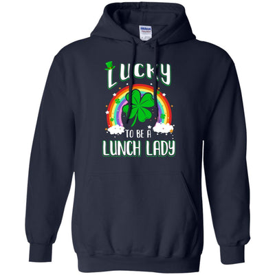 Funny St Patricks Day Lucky To Be A Lunch Lady T-Shirt & Hoodie | Teecentury.com