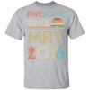 Awesome Since May 2016 Vintage 6th Birthday Gifts Youth Youth Shirt | Teecentury.com