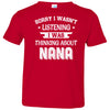 Sorry Not Listening Thinking About Nana Funny Kids Youth Youth Shirt | Teecentury.com