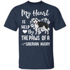 My Heart Is Held By The Paws Of A Siberian Husky Lover T-Shirt & Hoodie | Teecentury.com